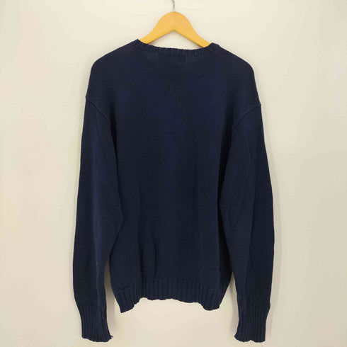 ポロバイラルフローレン Polo by RALPH LAUREN 90S ポニー 刺繍 クルーネック コットン ニット セーター メンズ import:L